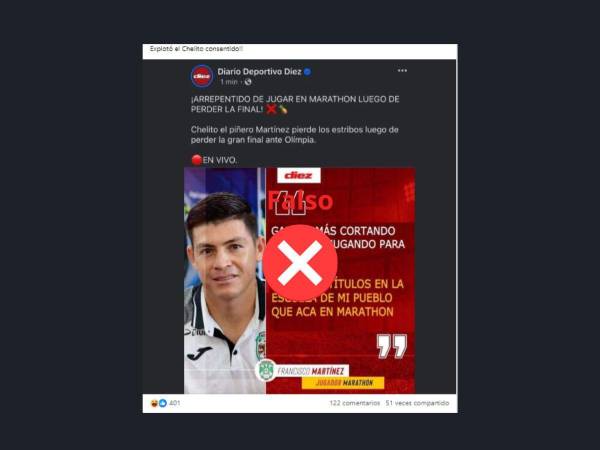 Captura de pantalla a una publicación de Facebook realizada el 29 de mayo de 2024.