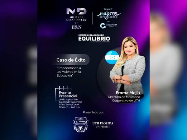 En representación de Honduras, Emma Mejía, directora de Mercadeo Corporativo de UTH, participará del evento.