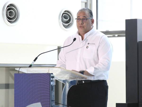 <i>Luis Atala, vicepresidente de Grupo Ficohsa, durante el evento de presentación. </i>