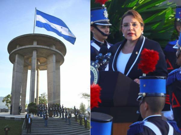 El acto solemne de izar la Bandera Nacional, como cada 1 de septiembre, fue realizado en el cerro Juana Laínez y contó con la presencia de la presidenta Xiomara Castro, quien ofreció un discurso en el inicio de las fiestas patrias 2024. Un grupo de cadetes participaron en el acto, que fue presenciado por miembros del gabinete de gobierno, embajadores y otras autoridades. A continuación las imágenes que dejó la ceremonia.