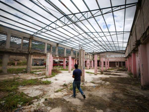 El viejo edificio fue saqueado por ladrones durante los años de abandono, quedando solo las ruinas de lo que un día fue comercio.