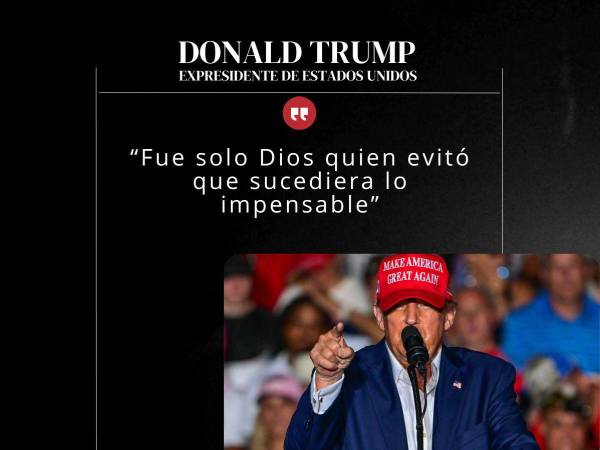 El expresidente de Estados Unidos y actual candidato a la reelección, Donald Trump, reaccionó tras el intento de asesinato que sufrió a manos de un tirador durante una actividad política en Pensilvania. Aquí sus frases más destacadas después de sobrevivir al ataque y cómo describe los hechos.