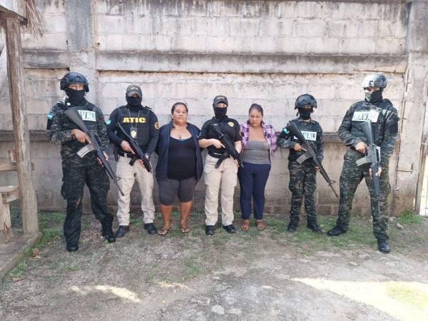 Miriam Carolina Guido Espita y Jabaida Suazo Cuevas son las mujeres detenidas.