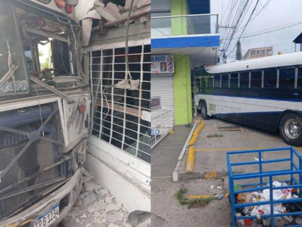 Se desconoce qué provocó que el bus terminara impactado contra el edificio.