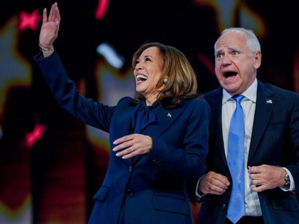 Kamala Harris y su compañero de fórmula, Tim Walz.