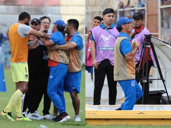 Mientras el Olimpia caía 3-0 ante el Victoria, Pedro Troglio fue expulsado por el árbitro luego de protagonizar una bronca. Estas son las imágenes del momento.