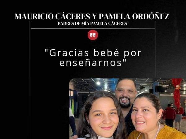 El entierro de Mía Pamela Cáceres, joven que murió en un accidente en el anillo periférico en Tegucigalpa, estuvo marcado por las conmovedoras palabras de sus padres, quienes expresaron su amor y gratitud hacia su hija. A continuación las frases más destacadas.