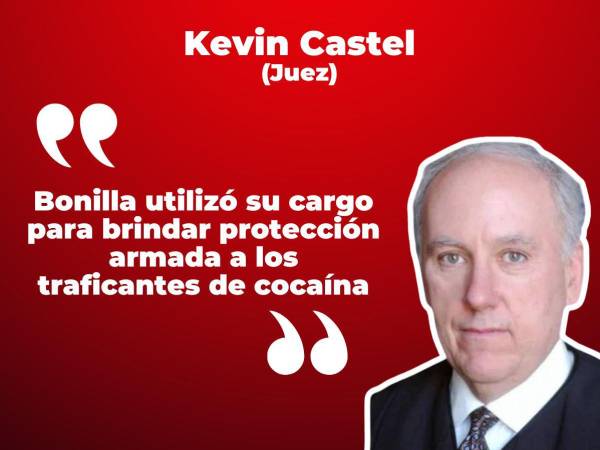 El juez Kevin Castel dictó una sentencia de 19 años de cárcel contra el exjefe de la Policía Nacional de Honduras, Juan Carlos “El Tigre” Bonilla, luego de que admitiera sus implicaciones en el narcotráfico. Aquí las frases más destacadas durante la condena.