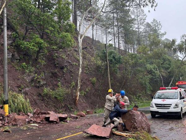 Derrumbe en carretera a Valle de Ángeles; no se reportan daños ni heridos