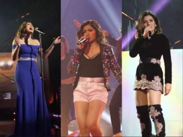 La hondureña Katheryn Banegas brilla en el reality show La Academia. Cada domingo sorprende al público con su calidad vocal y belleza en el escenario. Aquí un recuento de los atuendos que ha usado durante los conciertos. Fotos cortesía Facebook @academiaazteca