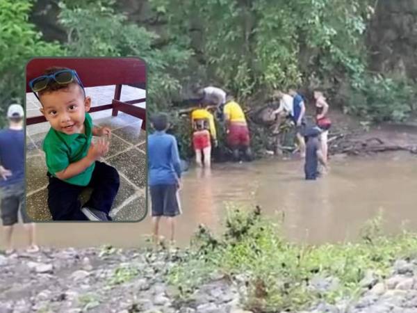 Diego Javier Rodas Pavón, de tres años de edad, murió ahogado tras caer a un río cerca de su casa.