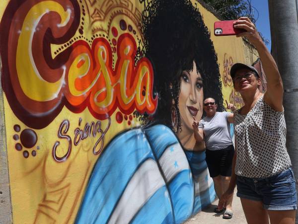 El mural en honor a Cesia Sáenz, elaborado por el artista Roney Fernández junto a Héctor y Francia Madrid como parte del Colectivo Cadejo, viste las afueras del Instituto León Alvarado.