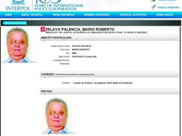 El 25 de enero de enero de 2015 Interpol emitió la alerta roja.