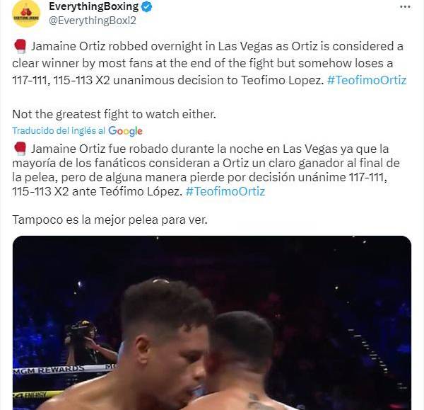 Teófimo López gana y esto dicen los medios tras derrotar a Ortiz