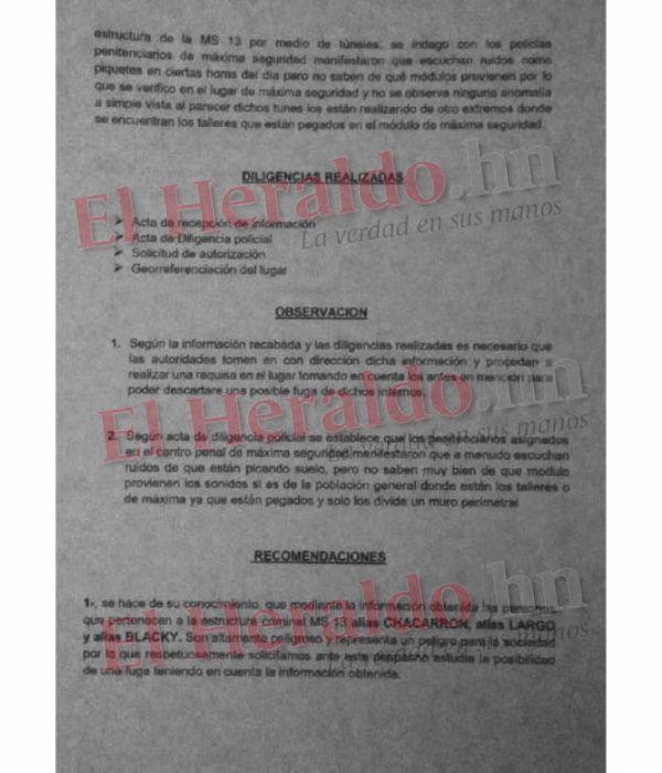 $!En el informe de la DPI se detalló que tanto guardias penitenciarios como presos habían escuchado sonidos de picos, pero no sabían de dónde provenían.