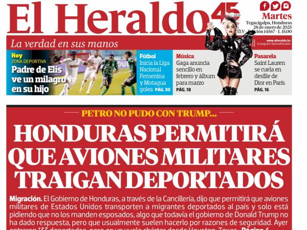 Honduras permitirá que aviones militares traigan deportados