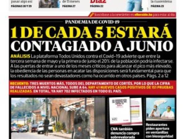 1 de cada 5 estará contagiado a junio.