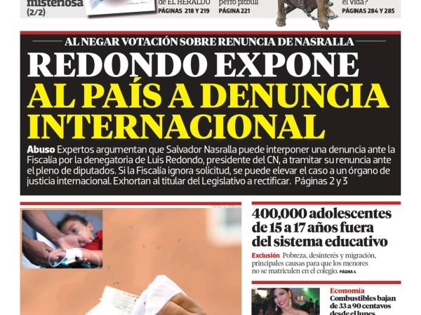 Redondo expone al país a denuncia internacional