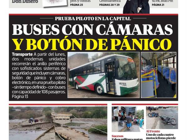 Buses con cámaras y botón de pánico