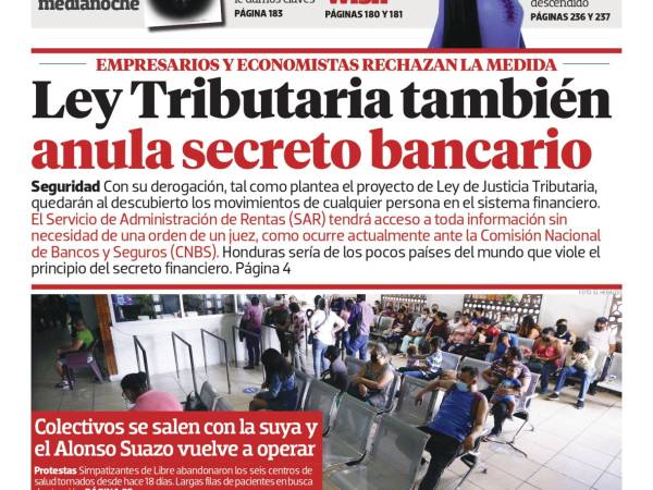 Ley Tributaria también anula secreto bancario