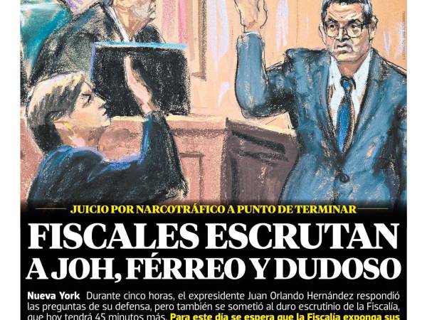 Fiscales escrutan a JOH, férreo y dudoso