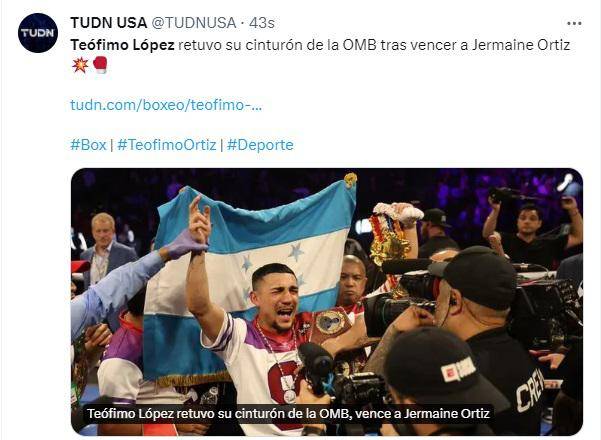 Teófimo López gana y esto dicen los medios tras derrotar a Ortiz