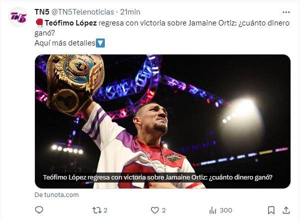 Teófimo López gana y esto dicen los medios tras derrotar a Ortiz