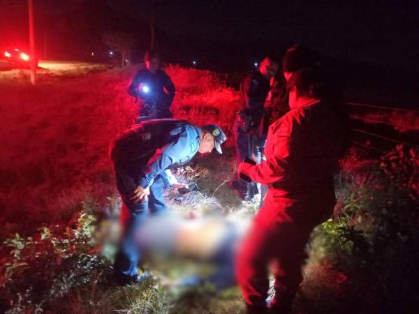 Escena donde quedó el cuerpo sin vida de Leónidas Rosales Mejía.