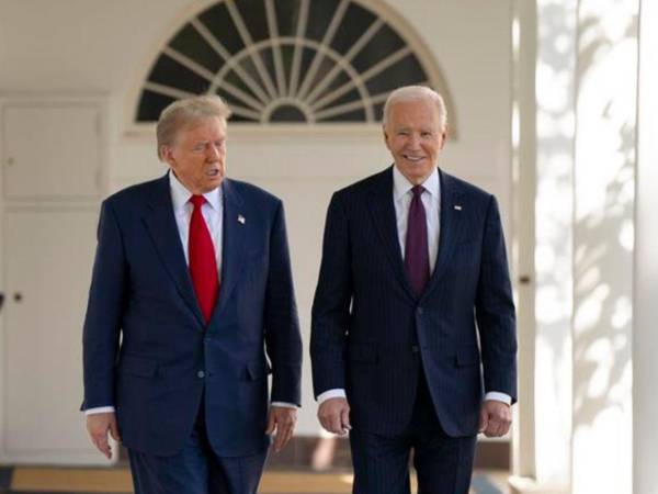 El mandatario electo, Donald Trump y el presidente saliente de Estados Unidos, Joe Biden.