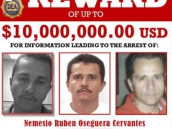 Nemesio Rubén Oseguera Cervantes, alias el “Mencho” (centro) es buscado por la justicia norteamericana por su vínculos con el narcotráfico.