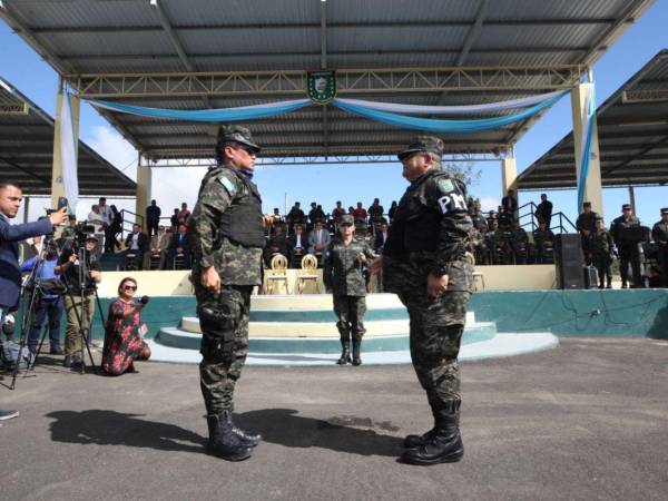 Ceremonia de traspaso de mando en las instalaciones del Estado Mayor Conjunto.