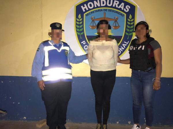 La fémina fue detenida en el barrio Santa Cruz de Jesús de Otoro, por agentes de la Dirección Nacional de Vialidad y Transporte (DNVT) asignados en Intubucá.