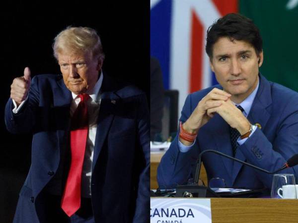 El presidente electo de Estados Unidos, Donald Trump (i), en un acto de campaña el 5 de octubre en Pensilvania, y el primer ministro canadiense, Justin Trudeau, durante la cumbre del G20 el 19 de noviembre.