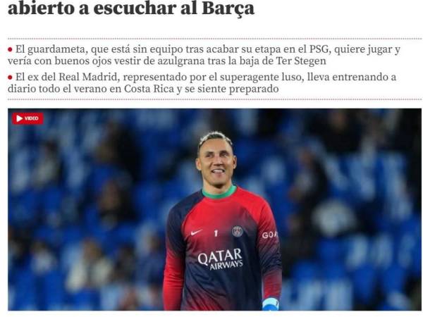 ¿Keylor Navas al Barcelona? El tico responde al club tras lesión de Ter Stegen