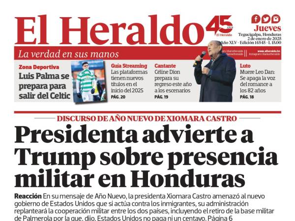 Presidenta advierte a Trump sobre presencia militar en Honduras