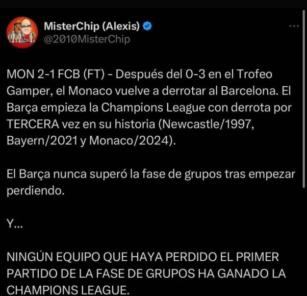 “Miedo en Champions”: así reaccionó la prensa tras derrota de Barcelona ante Mónaco