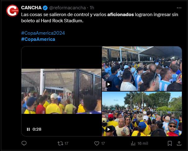 Lo que dicen medios tras disturbios fuera de estadio previo a final de Copa América