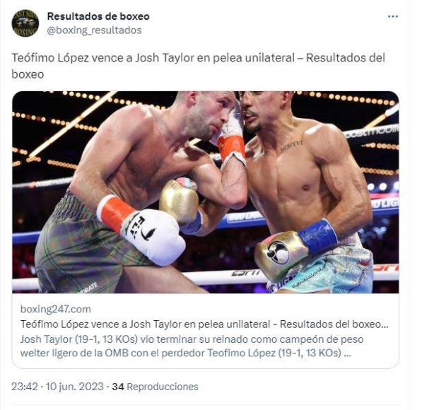 Prensa internacional reacciona al triunfo de Teófimo López ante el escocés Josh Taylor