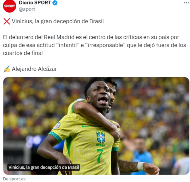 Las duras críticas a Brasil tras eliminación de Copa América