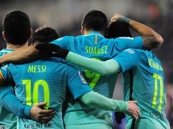 Messi, Suárez y Neymar anotaron ante el Eibar y pusieron al Barcelona a 2' puntos del Madrid, que tiene un partido menos (Foto: Agencias/AFP / EL HERALDO Honduras / Noticias EL HERALDO / Deportes EL HERALDO)