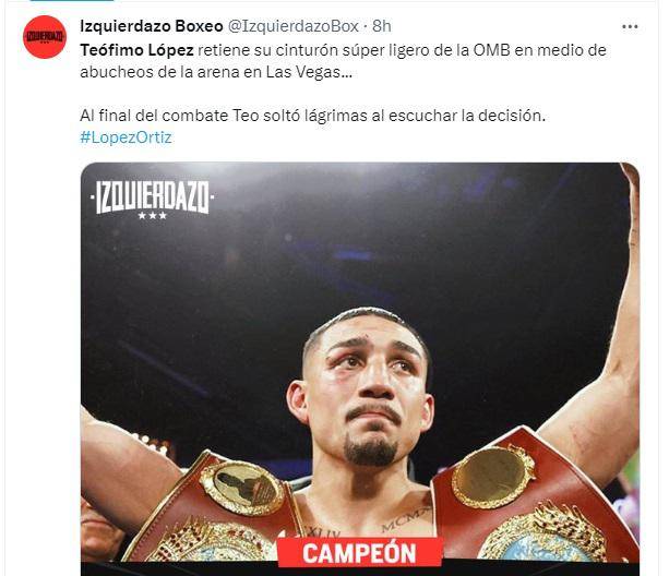 Teófimo López gana y esto dicen los medios tras derrotar a Ortiz