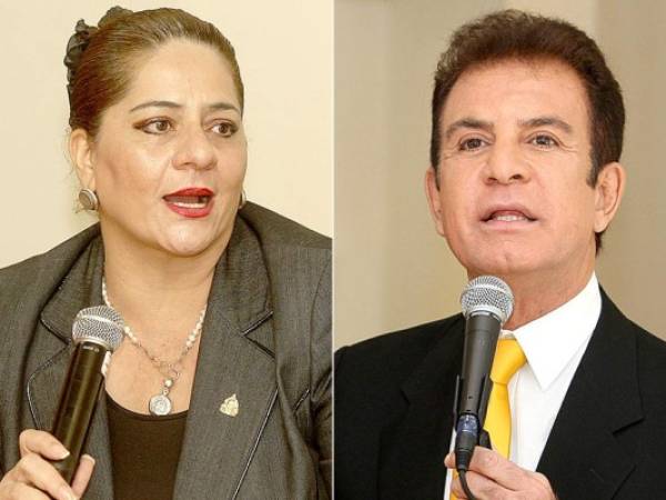 La diputada del Partido Liberal, Waldina Paz, y el excandidato presidencial del Pac, Salvador Nasralla.