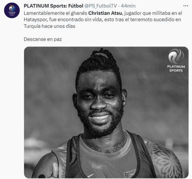 Minutos de silencio y homenaje, el mundo dice adiós a Christian Atsu hallado muerto tras sismo