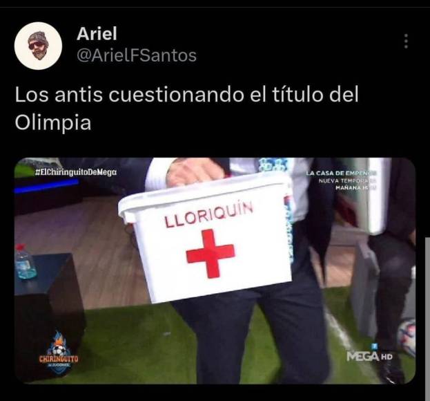 ¡Sin olvidarse de Motagua! Los memes que dejó la copa 36 de Olimpia ante Olancho FC