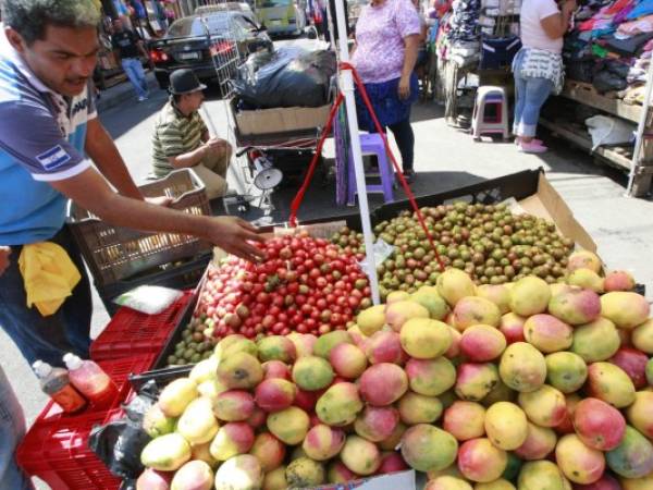 Mangos y ciruelas son ofrecidas a bajo costo en los mercados de la ciudad. Foto: Alejandro Amador/ EL HERALDO.