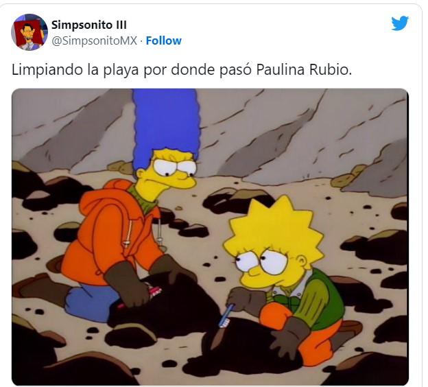 Destrozan con memes a Paulina Rubio tras ser captada en la playa