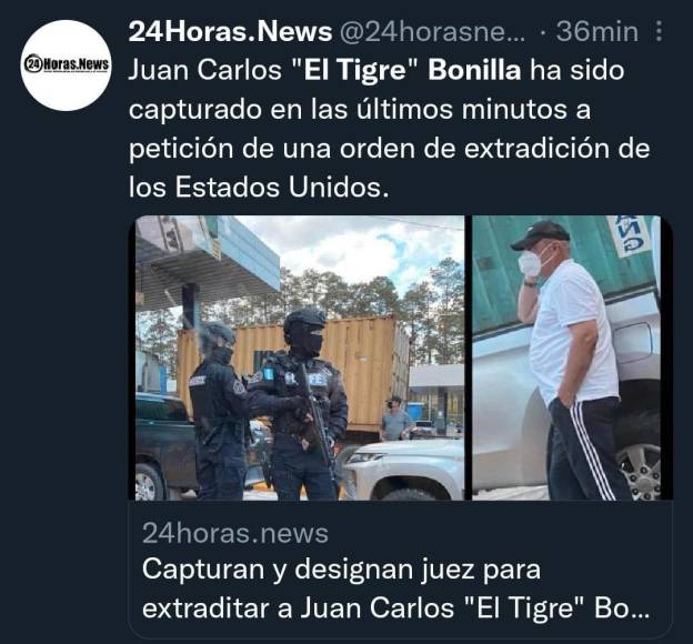 Así informa el mundo la captura del exdirector policial ‘El Tigre’ Bonilla