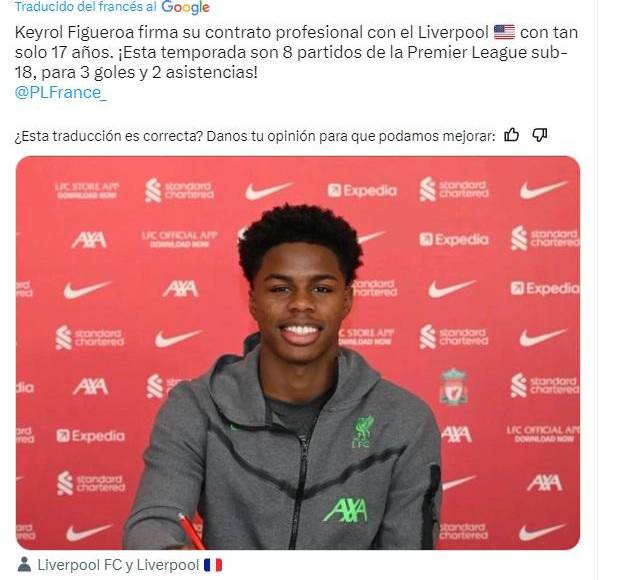 Lo que dicen los medios sobre primer contrato de Keyrol Figueroa con el Liverpool