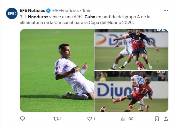Así reaccionan medios nacionales e internacionales tras triunfo de Honduras ante Cuba