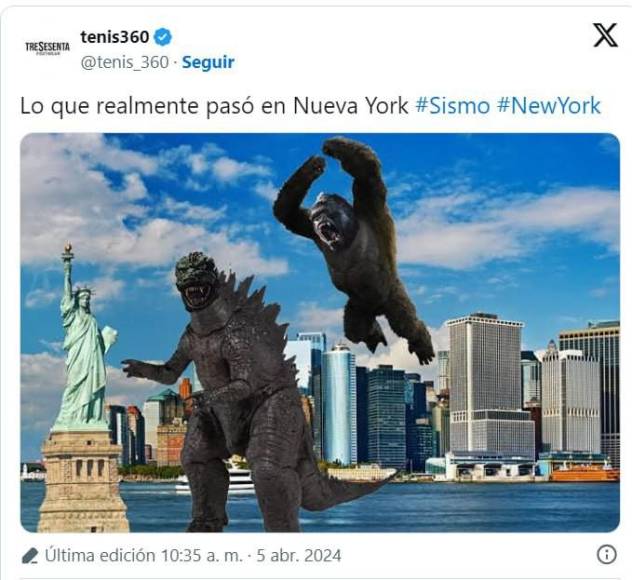 Los memes que dejó el sismo seguido de réplica en Nueva York